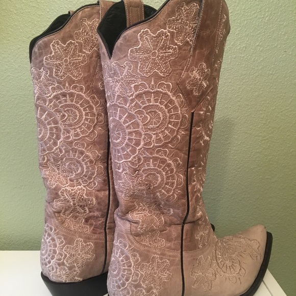 BLACK STAR  Medina (bone)  colored cowboy boots - Picture 5 of 7